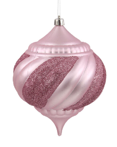 Pink Christmas Onion Finial 190mm