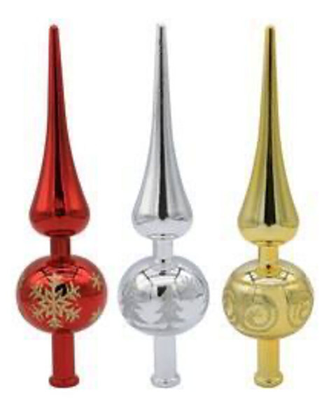 Red Silver Gold Finials 280mm