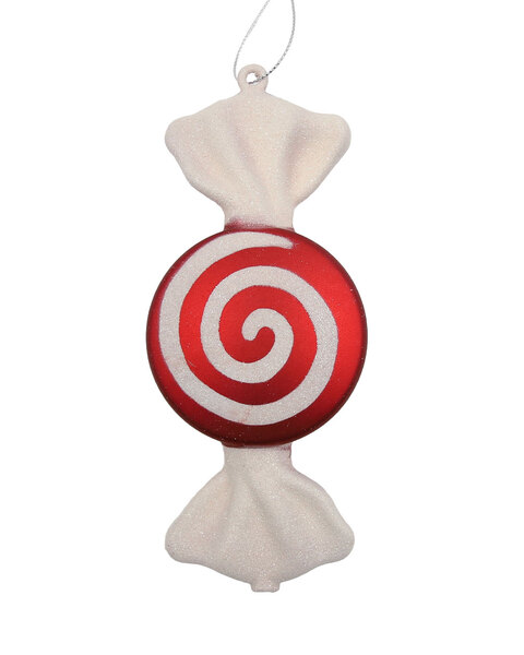 Red and White Peppermint Swirl Lolly - 15cm