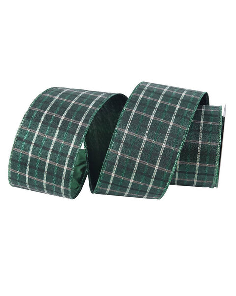 Emerald Tartan Christmas Tree Ribbon 10cm x 10m