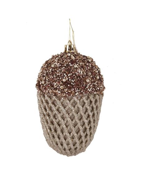 CHAMPAGNE Acorn Christmas Tree Ornament 11.5 x 7CM