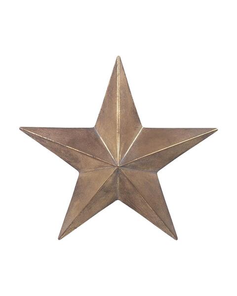 Gold METAL STAR Hanging Ornament 31.5cm