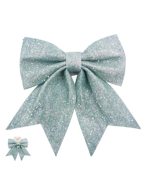 Mint Glitter Christmas Tree Bow Ornament