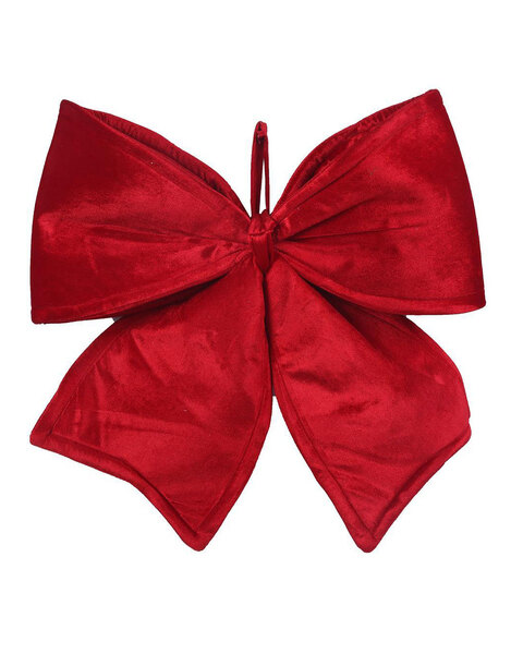 Red Velour Christmas Tree Bow