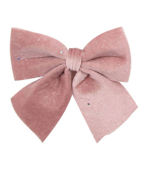 Pale Pink Velour Christmas Tree Bows Set of 2