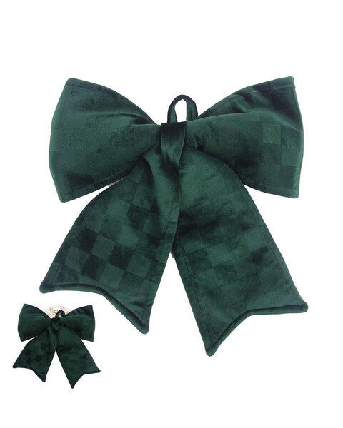 Emerald Velour Christmas Tree Bow