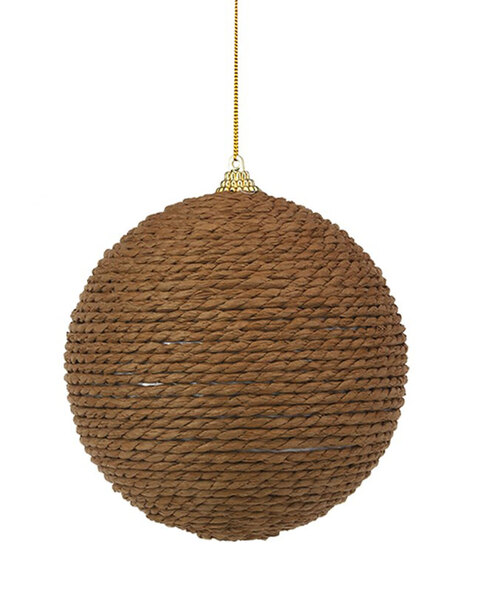 Brown Rope  Christmas Bauble 120mm