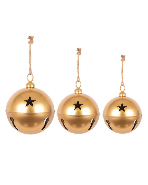 Gold Shiny Jumbo Bells Set of 3