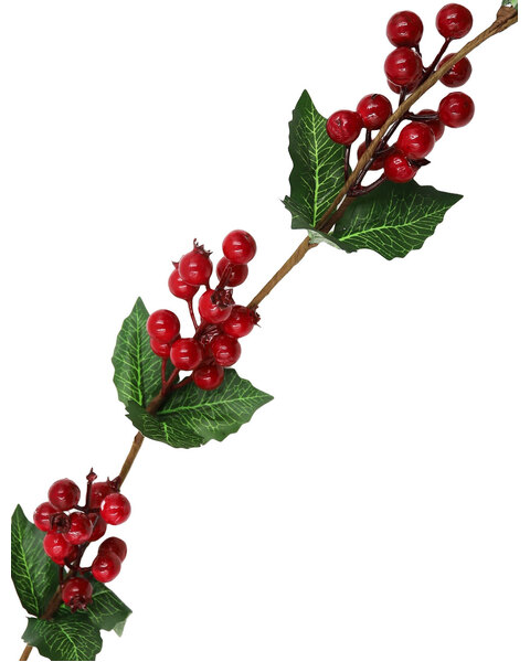 Garland With Red Berries 1.3m