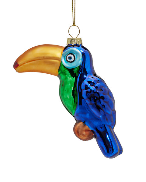 Christmas Decoration Glass Toucan 11.5cm