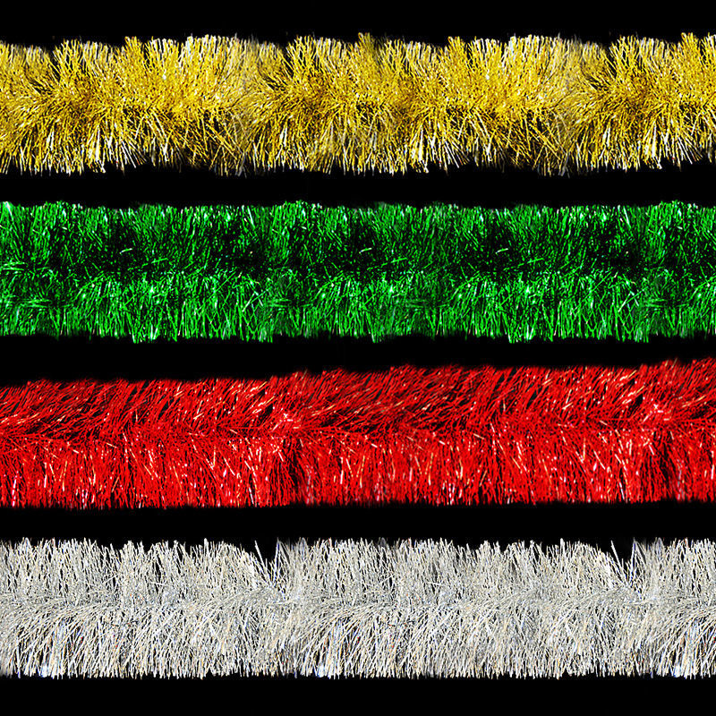 100m GOLD Christmas Tinsel 75mm wide
