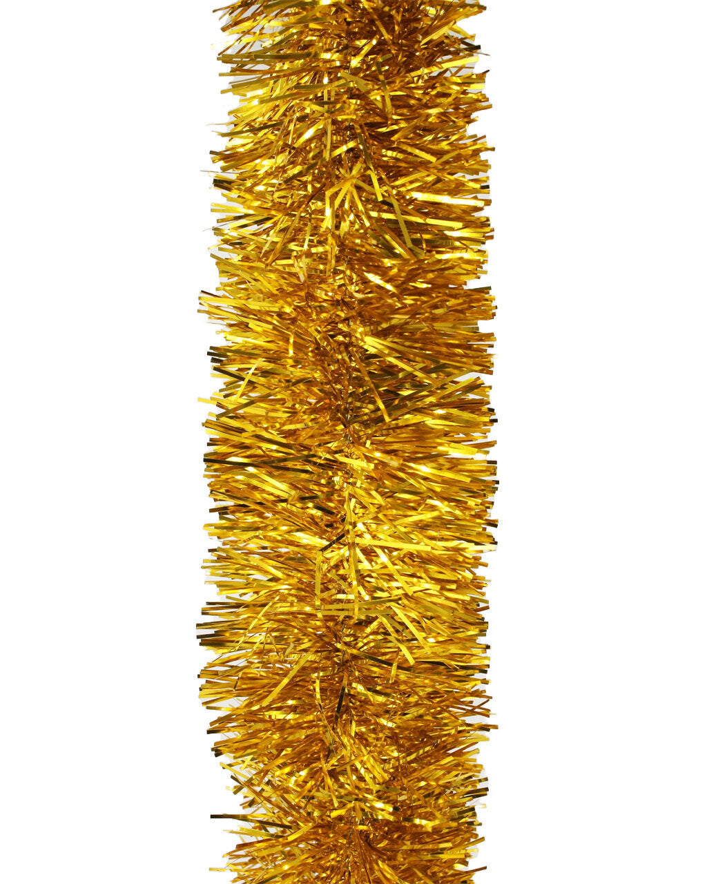 100m GOLD Christmas Tinsel 75mm wide