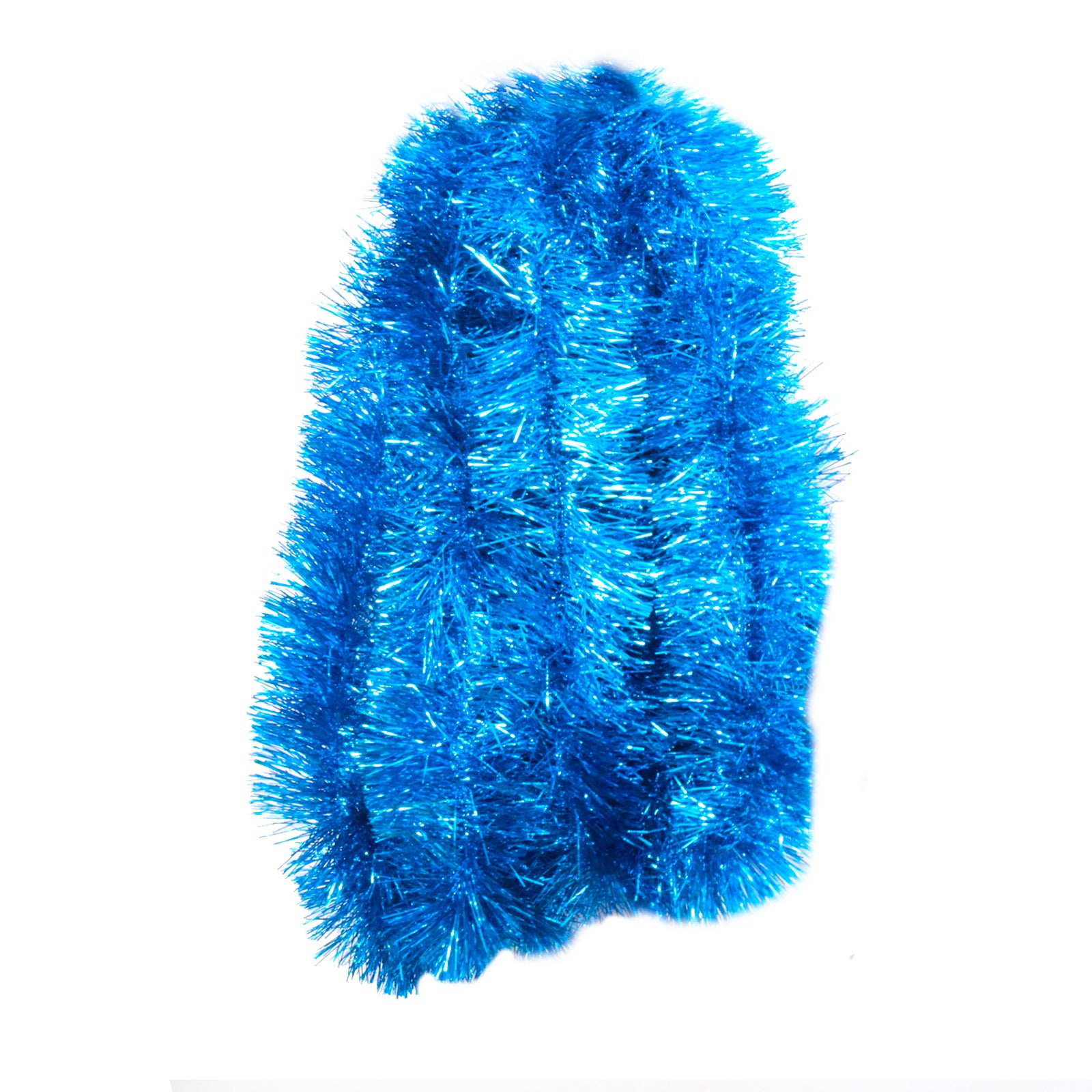 100m SKY BLUE Christmas Tinsel 100mm wide