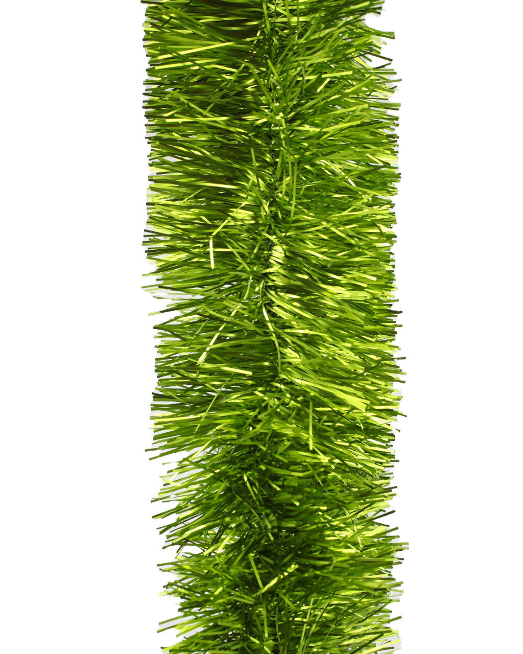 10m APPLE GREEN Christmas Tinsel 100mm wide