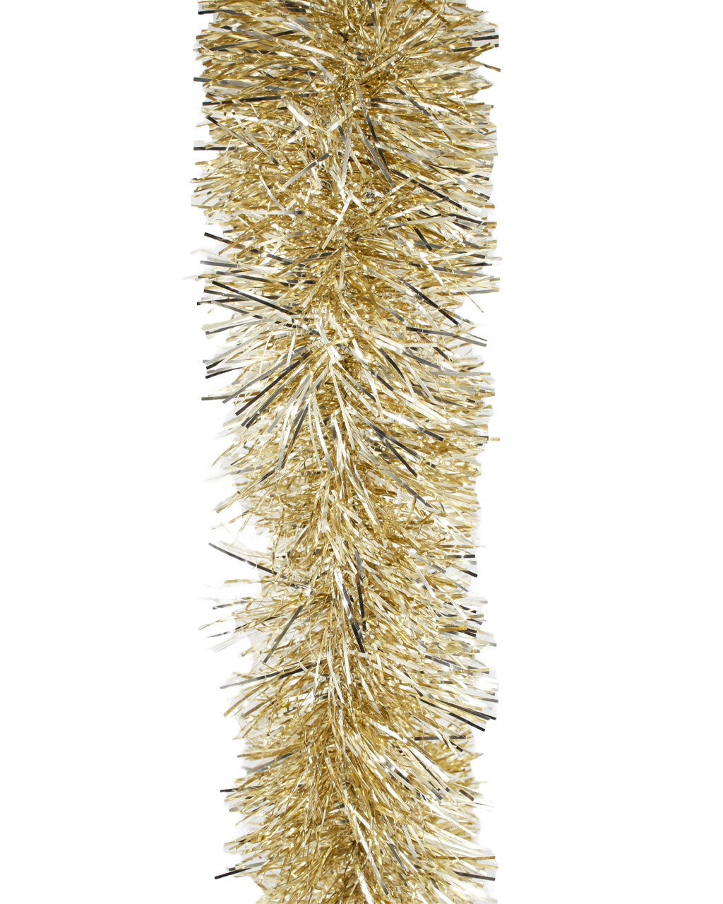 10m CHAMPAGNE GOLD Christmas Tinsel 100mm wide