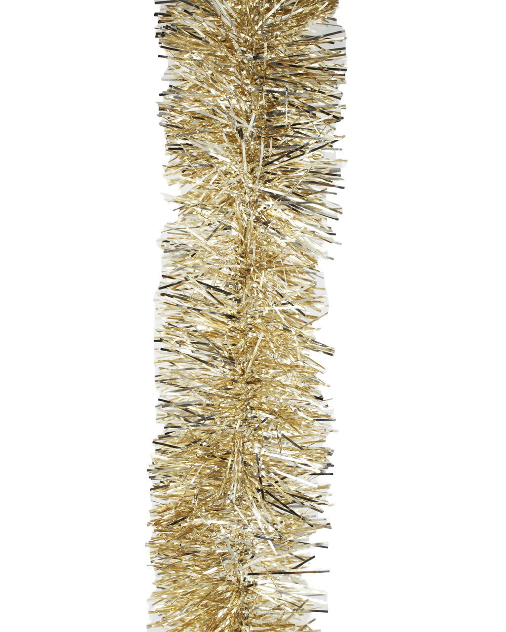10m CHAMPAGNE GOLD Christmas Tinsel 75mm wide