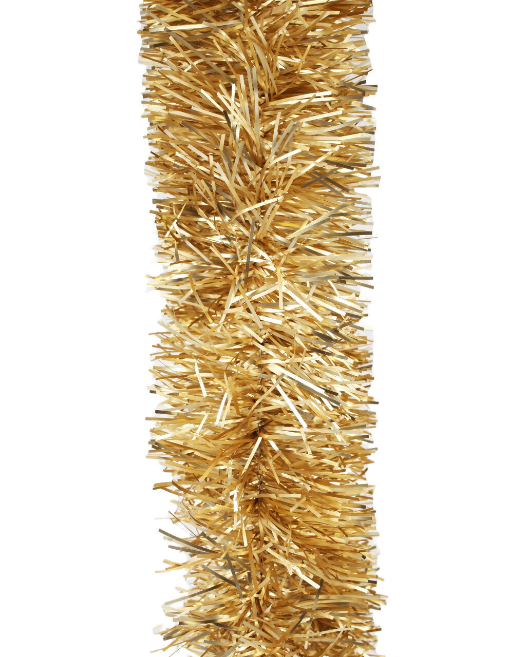 10m FROSTED GOLD Christmas Tinsel 75mm wide