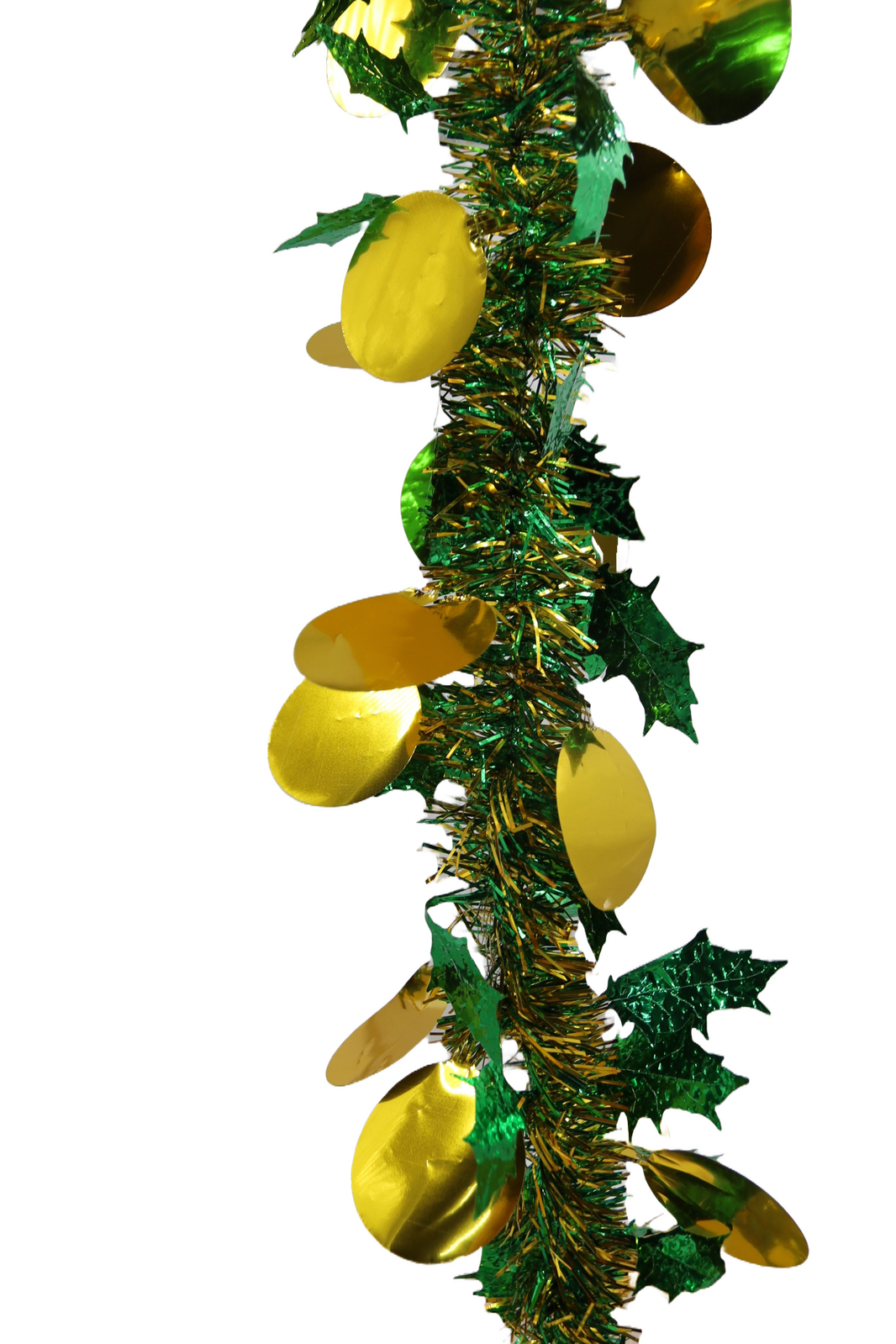 10m GOLD GREEN Mix  Christmas Tinsel 100mm wide