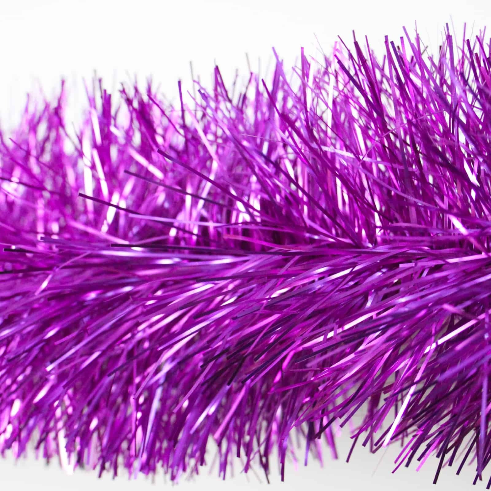 10m FROSTED PURPLE Christmas Tinsel 150mm wide