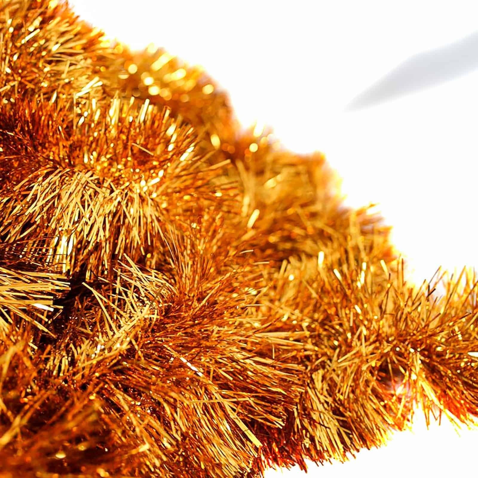 10m ORANGE Christmas Tinsel 75mm wide