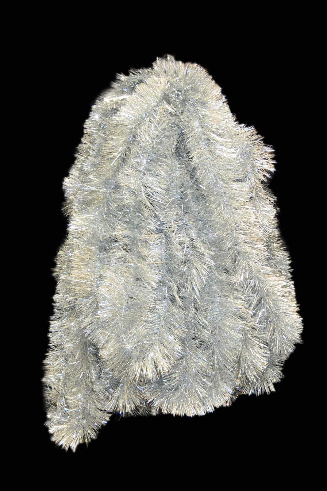 10M SILVER Christmas Tinsel 100mm wide