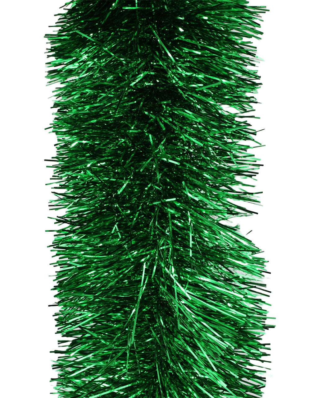 10m GREEN Christmas Tinsel 150mm wide