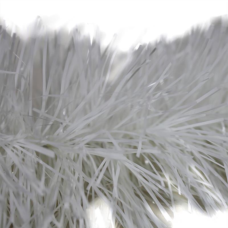 10m WHITE Christmas Tinsel  150mm wide