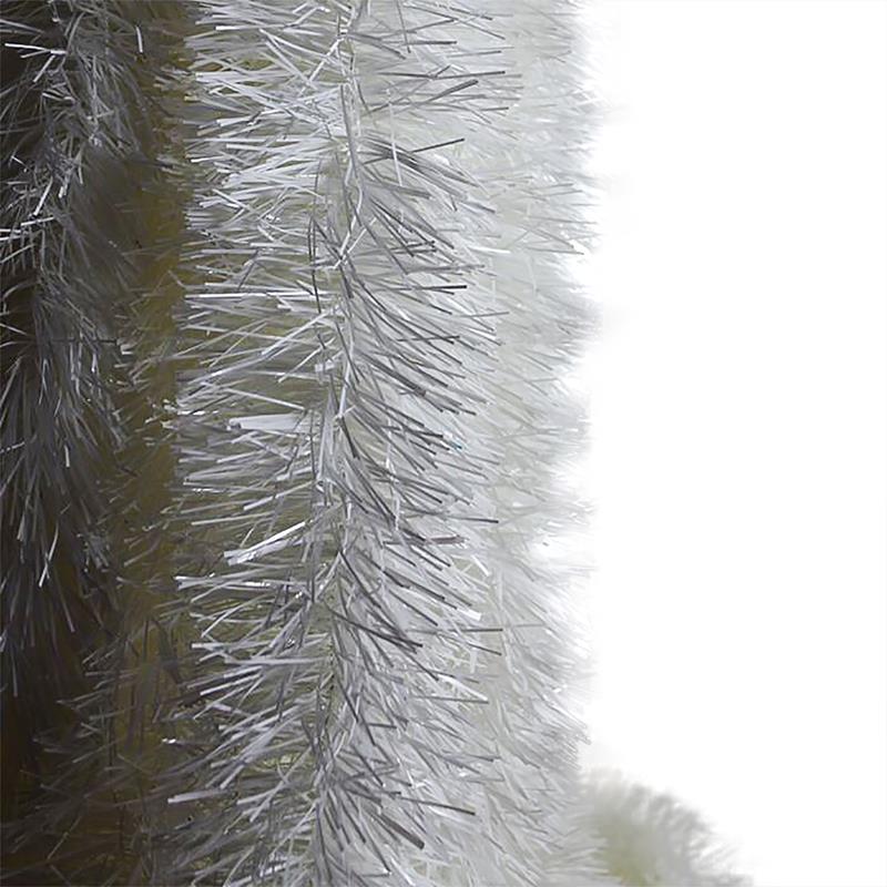 10m WHITE Christmas Tinsel  150mm wide