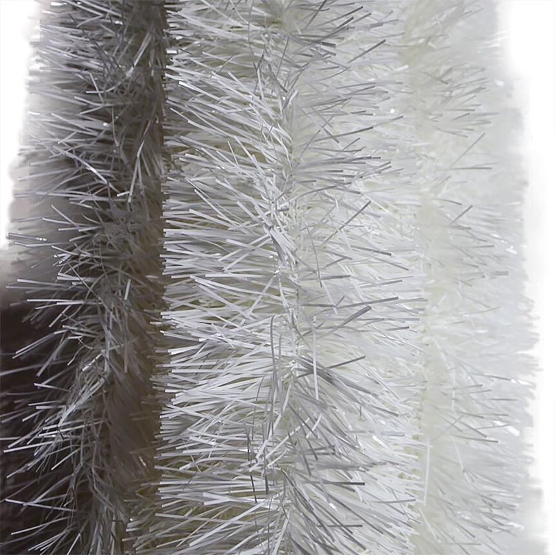 10m WHITE Christmas Tinsel  150mm wide