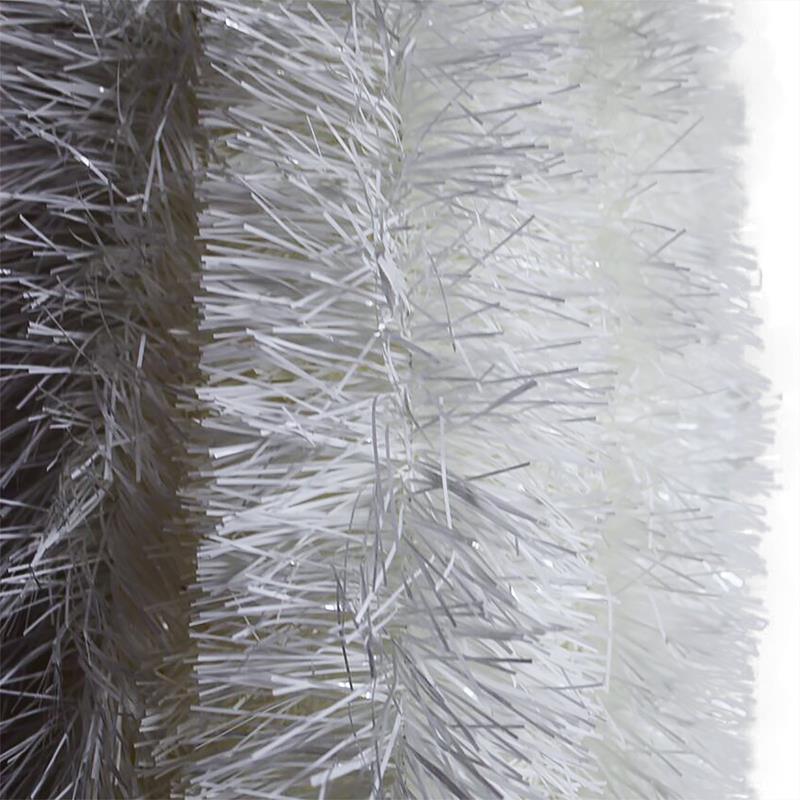 10m WHITE Christmas Tinsel  150mm wide