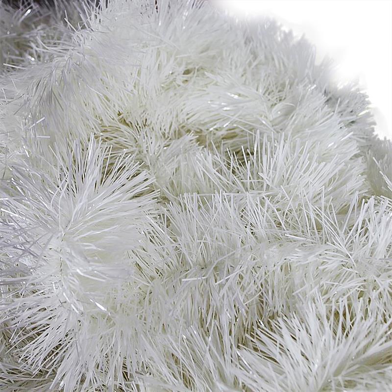 10m WHITE Christmas Tinsel  150mm wide