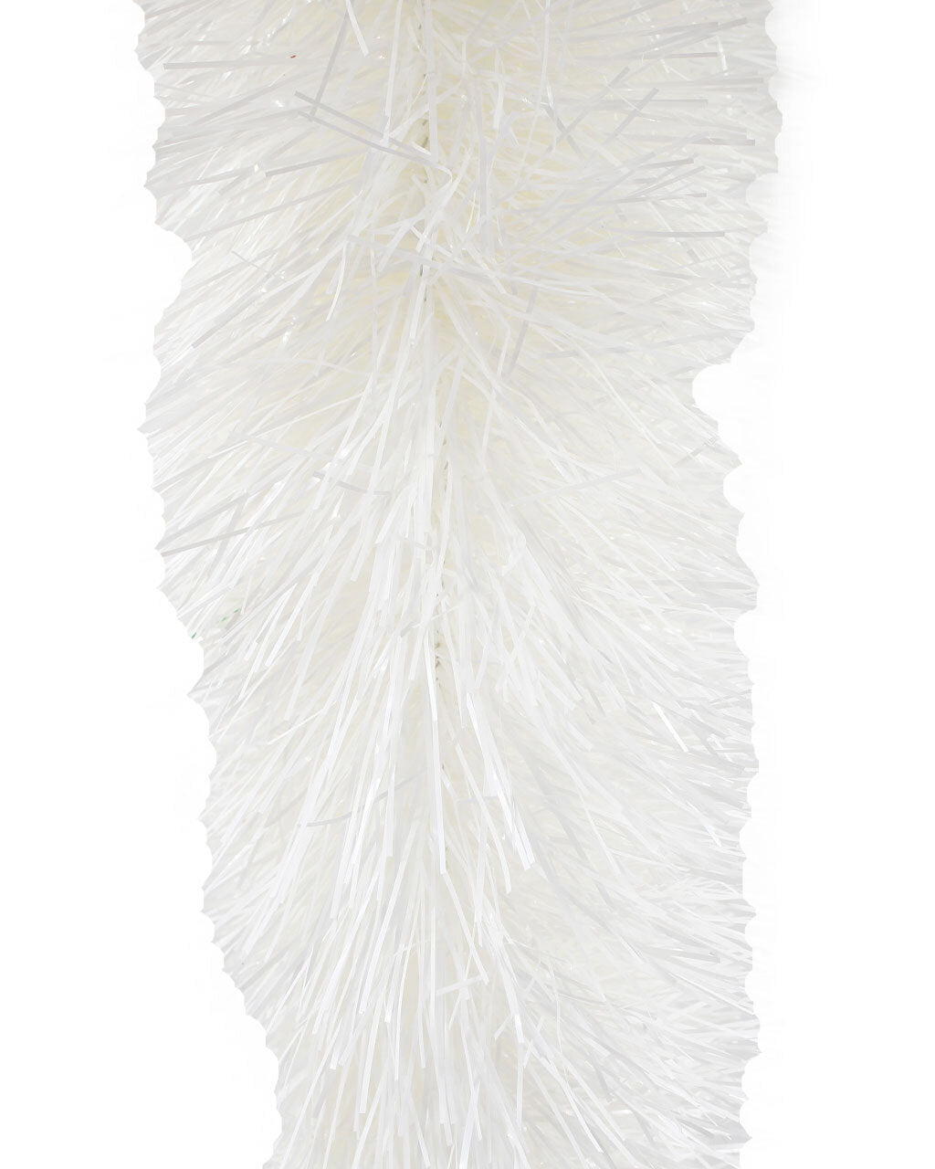 10m WHITE Christmas Tinsel  150mm wide