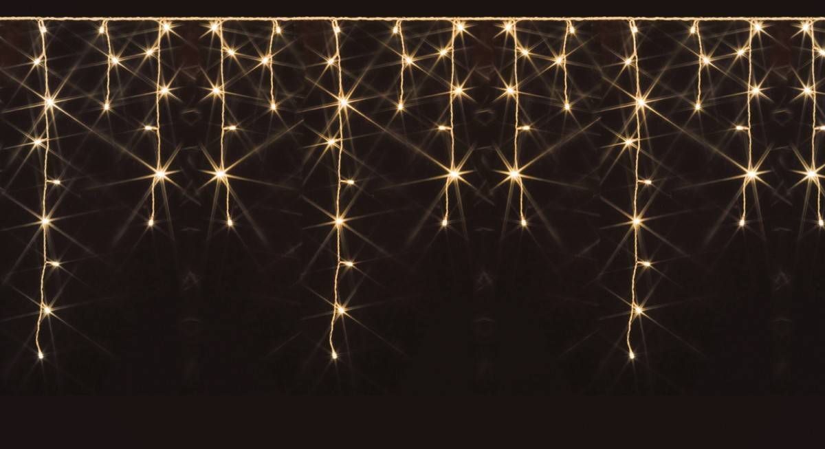 COOL WHITE 120 LED Christmas Icicle Lights 2.5m