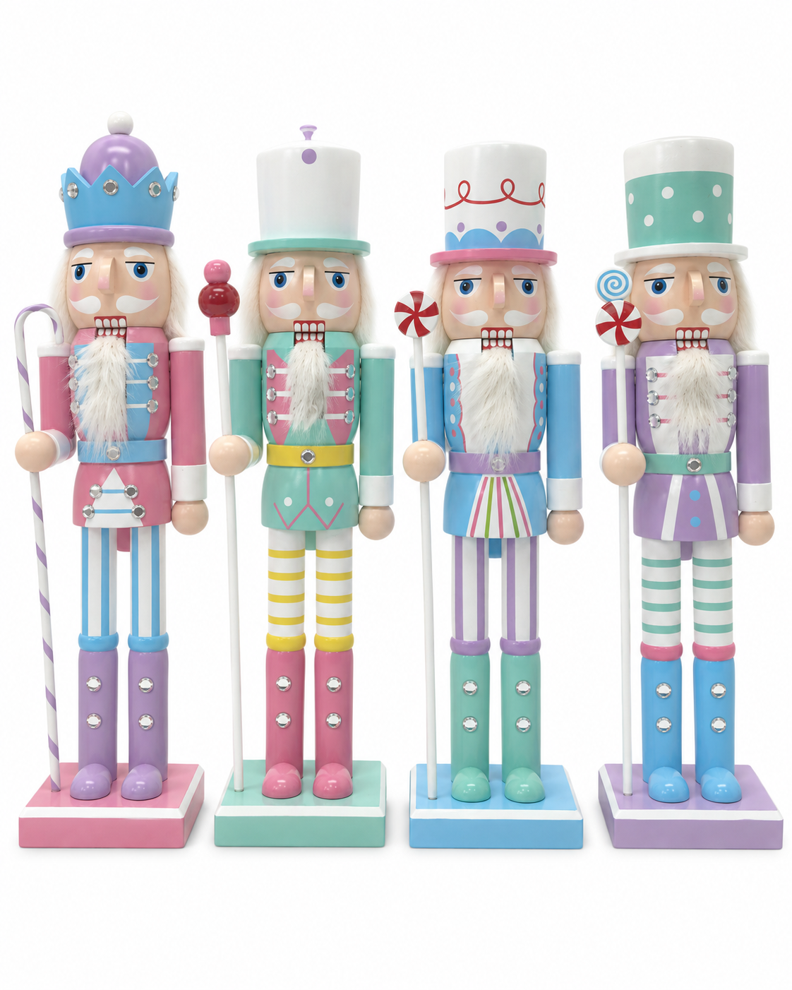 Blue Soldiers Set of 4 Nutcrackers 38cm - C