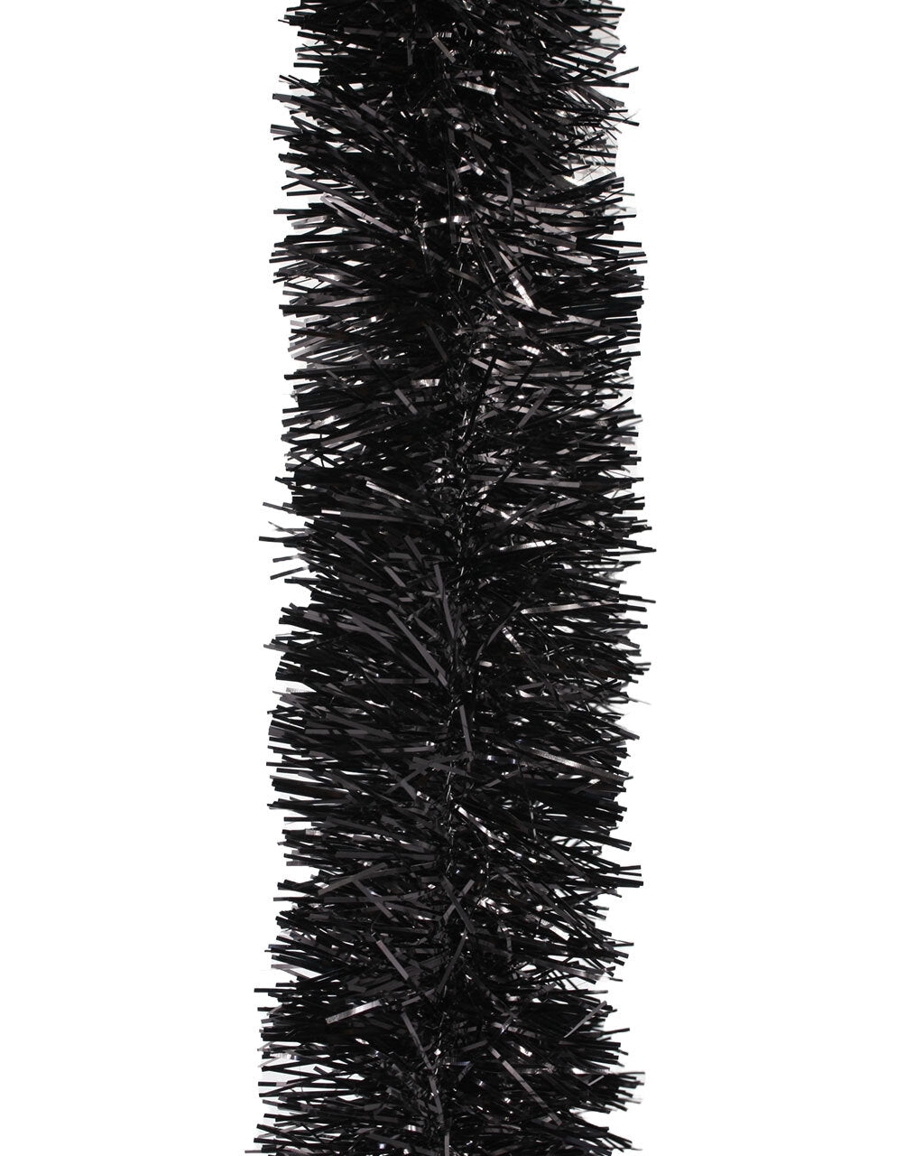 2.5m BLACK Christmas Tinsel 75mm wide