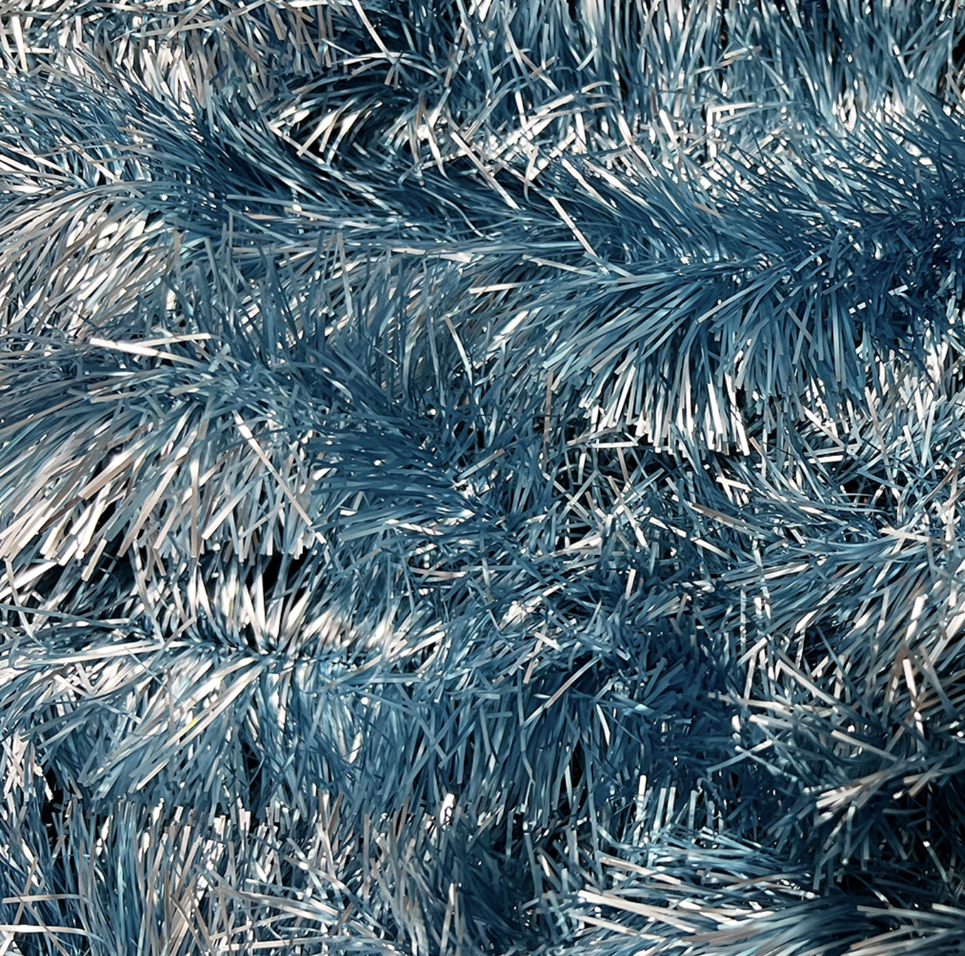 2.5M PASTEL BLUE Christmas Tinsel 100mm wide