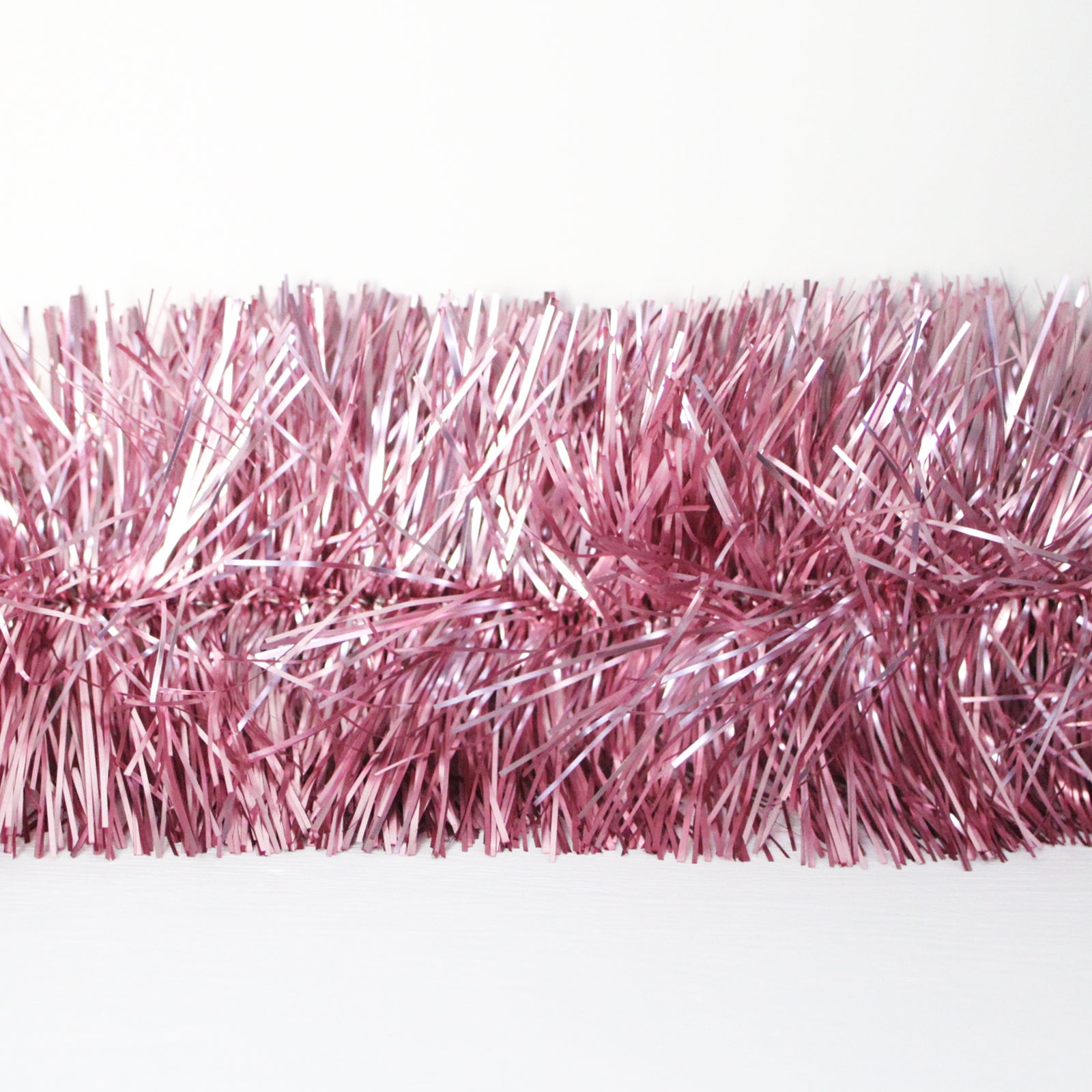2.5m FROSTED PINK Christmas Tinsel 100mm wide