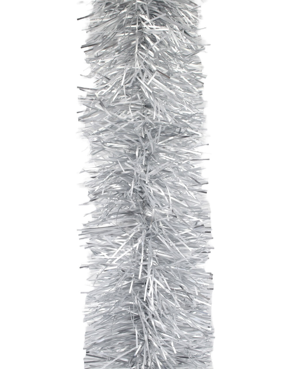 2.5m FROSTED SILVER Christmas Tinsel 100mm wide