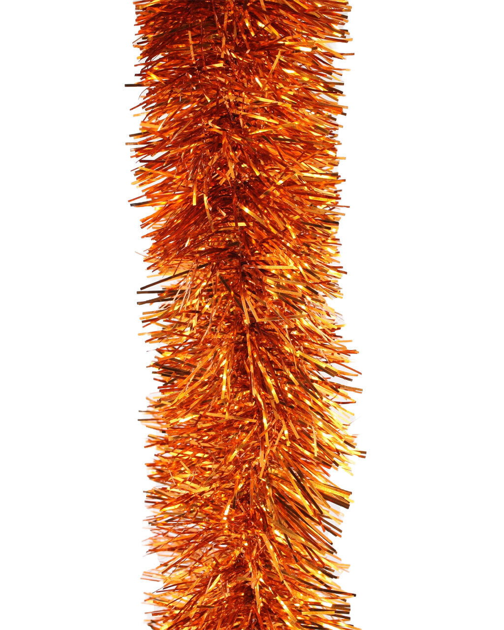 2.5m ORANGE Christmas Tinsel 100mm wide