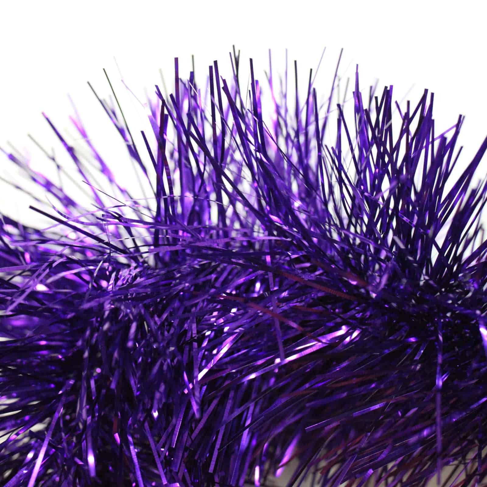 2.5m PURPLE Christmas Tinsel 100mm wide