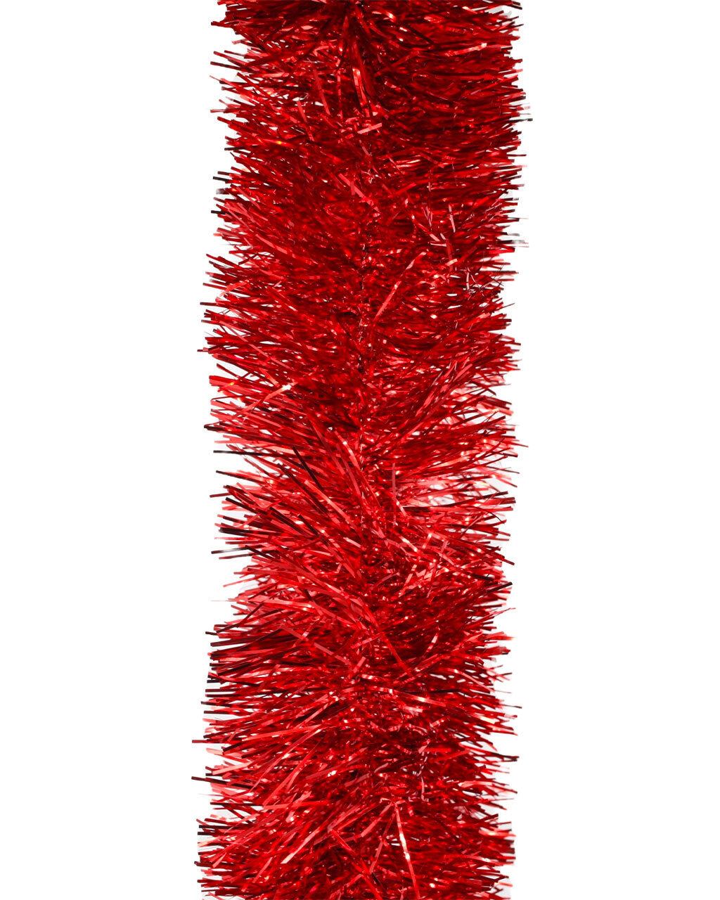 2.5m RED Christmas Tinsel 100mm wide