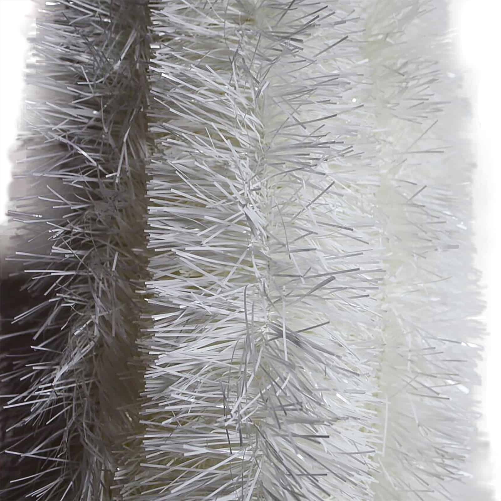 200m WHITE Christmas Tinsel 150mm wide