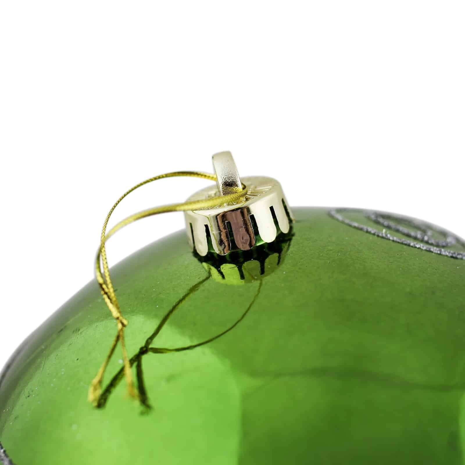 200mm Christmas Decorative Swirl Bauble Green