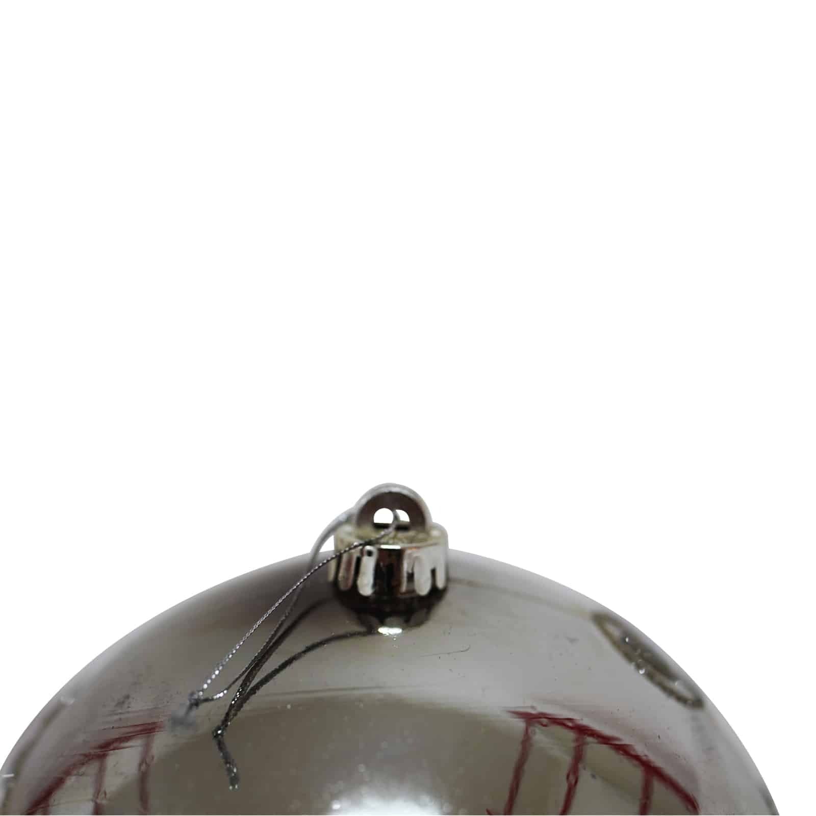 200mm Christmas Decorative Swirl Bauble Silver