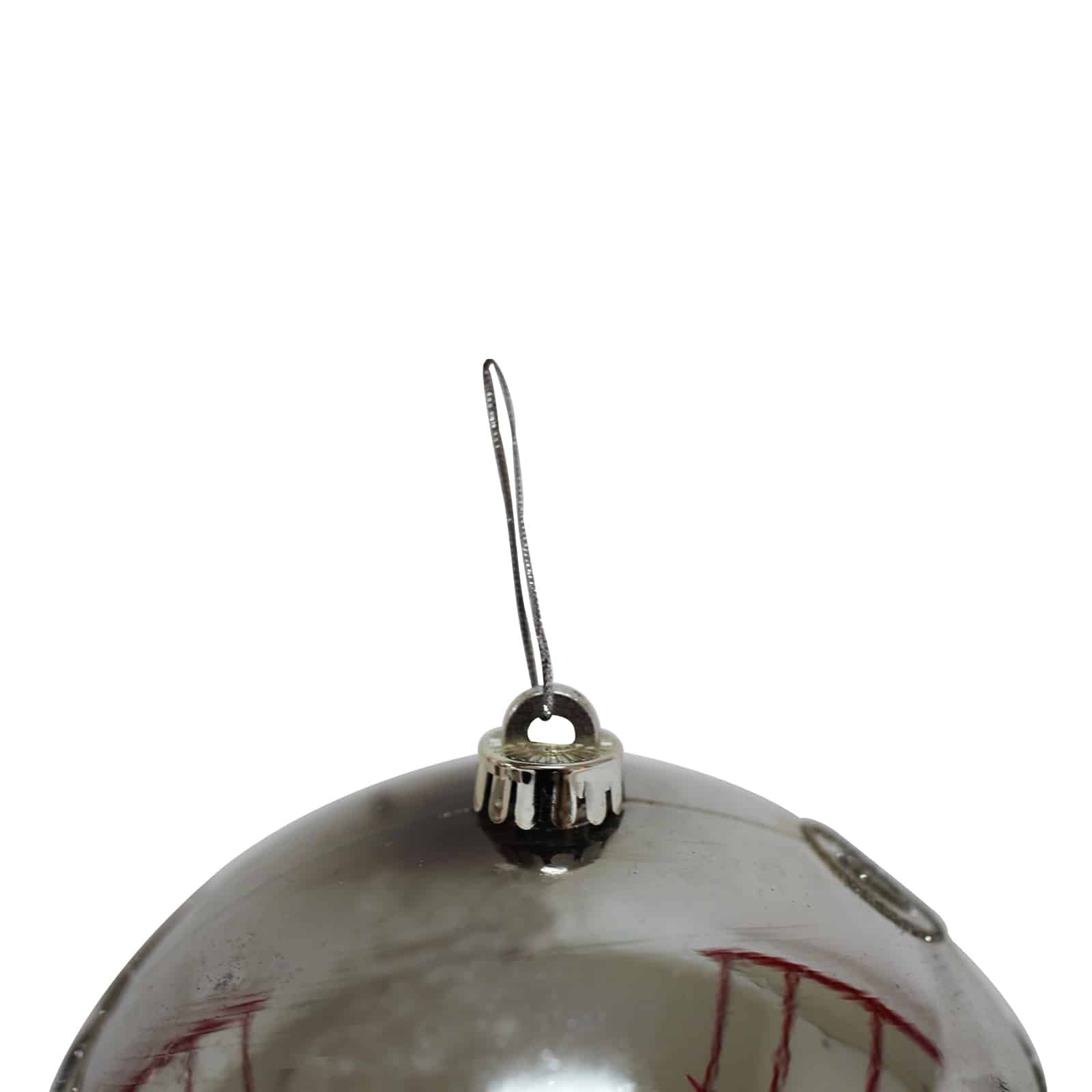 200mm Christmas Decorative Swirl Bauble Silver