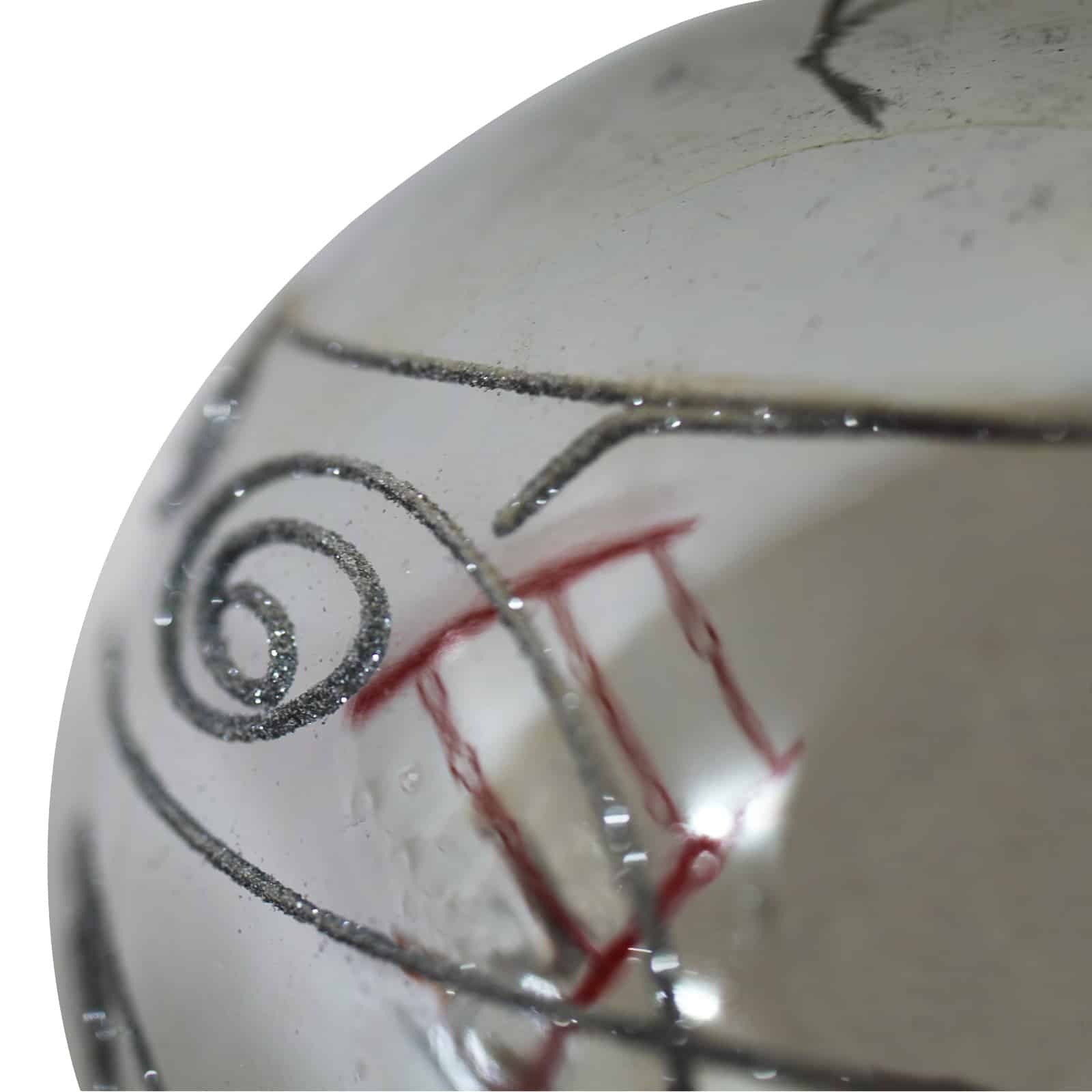 200mm Christmas Decorative Swirl Bauble Silver