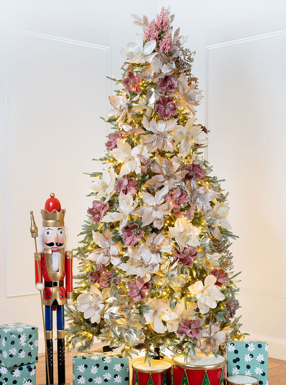 Birmingham Frosted Fir 7.5ft/225cm Pre-Lit Christmas Tree