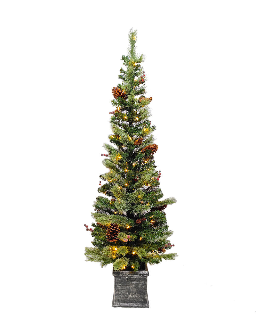 Cambridge Potted Pine 5ft/150cm Pre-Lit Christmas Tree