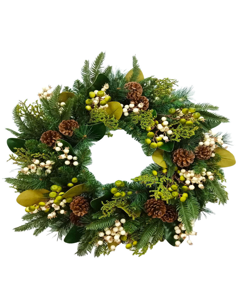 The Holbrook Wreath 71cm Green Pre Decorated
