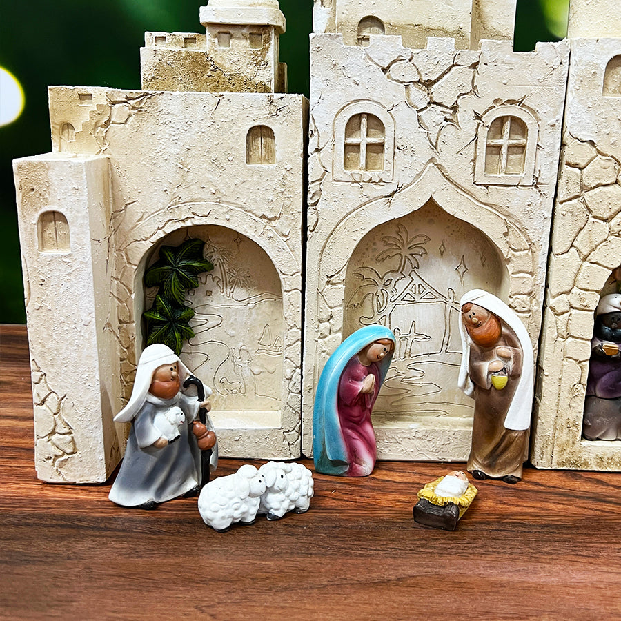 32cm Christmas Folding Nativity Set